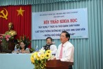 TS Phạm Văn Khanh, Phó Giám đốc Sở Giáo dục và Đào tạo phát biểu tại hội thảo