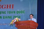 Ông Lê Văn Nghĩa, Phó Chủ tịch UBND tỉnh Tiền Giang phát biểu chào mừng hội nghị