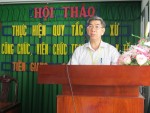 BSCKII. Trần Thanh Thảo, Giám đốc Sở Y tế phát biểu khai mạc hội thảo