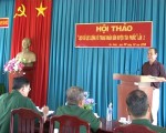 Thiếu tướng Nguyễn Văn Lưỡng - Nguyên Phó Tư lệnh QK 9 phát biểu tại hội thảo