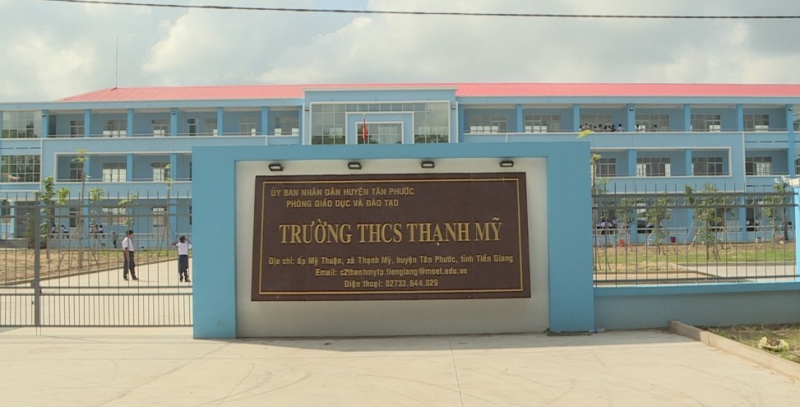 Quang cảnh Trường THCS Thạnh Mỹ.