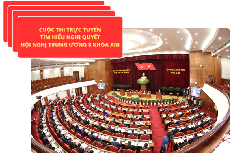 Cuộc thi trực tuyến tìm hiểu Nghị quyết HN Trung ương 8 khóa XIII được tổ chức trên Trang Thông tin điện tử tổng hợp Báo cáo viên.