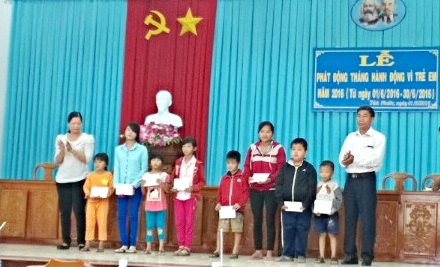 Tân Phước phát động Tháng hành động Vì trẻ em năm 2016