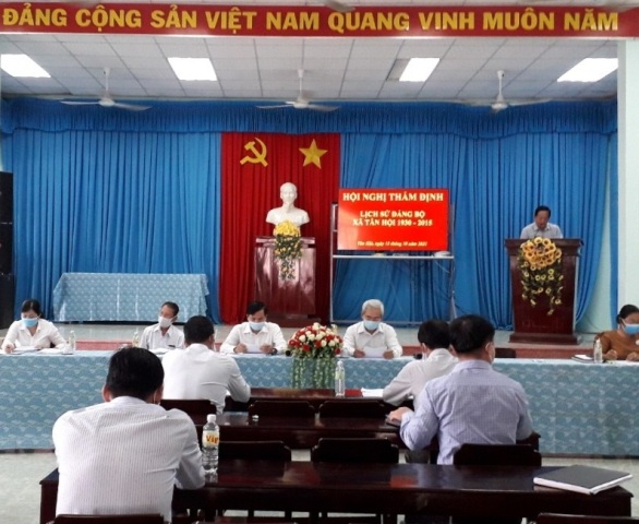 Hội nghị thẩm định Lịch sử Đảng bộ xã Tân Hội (1930 - 2015).