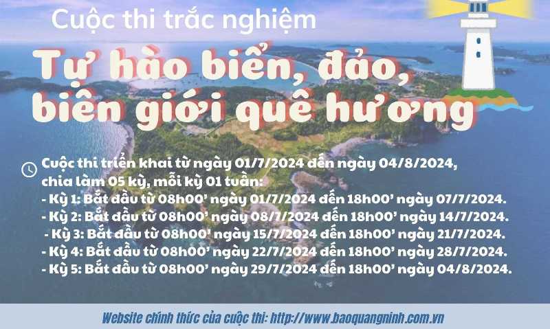 Cuộc thi trắc nghiệm “Tự hào biển, đảo, biên giới quê hương”.