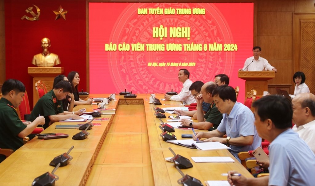 Hội nghị Báo cáo viên Trung ương tháng 8/2024.