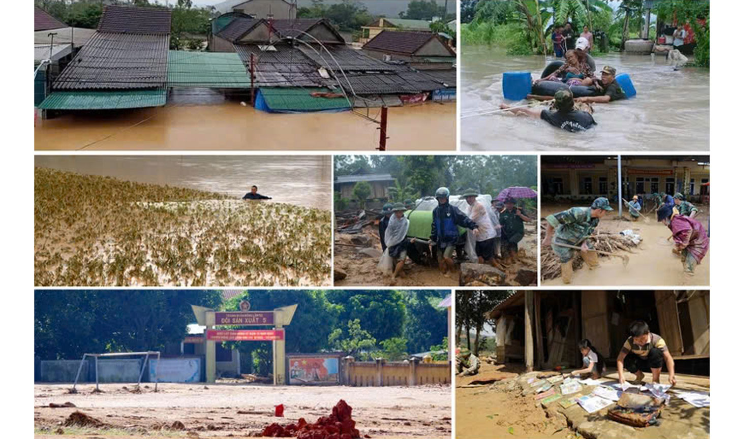 Thiên tai gây thiệt hại lớn về người, tài sản của nhân dân và công trình cơ sở hạ tầng, ảnh hưởng không nhỏ đến sản xuất kinh doanh và đời sống của người dân. (Ảnh: VGP).