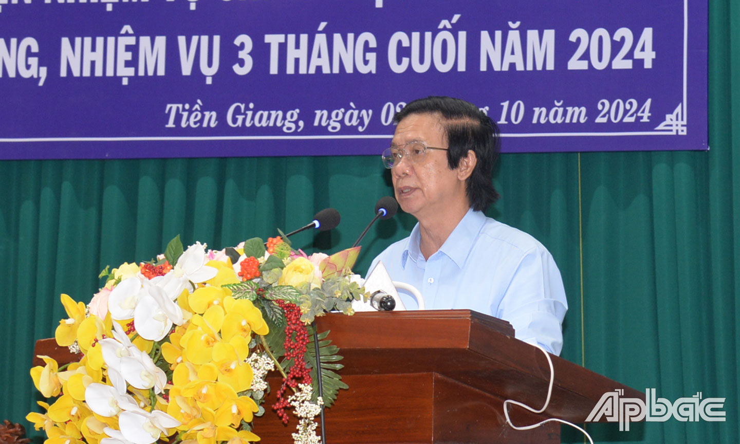 Đồng chí Nguyễn Văn Danh chỉ đạo những nhiệm vụ trọng tâm thực hiện trong 3 tháng cuối năm 2024.